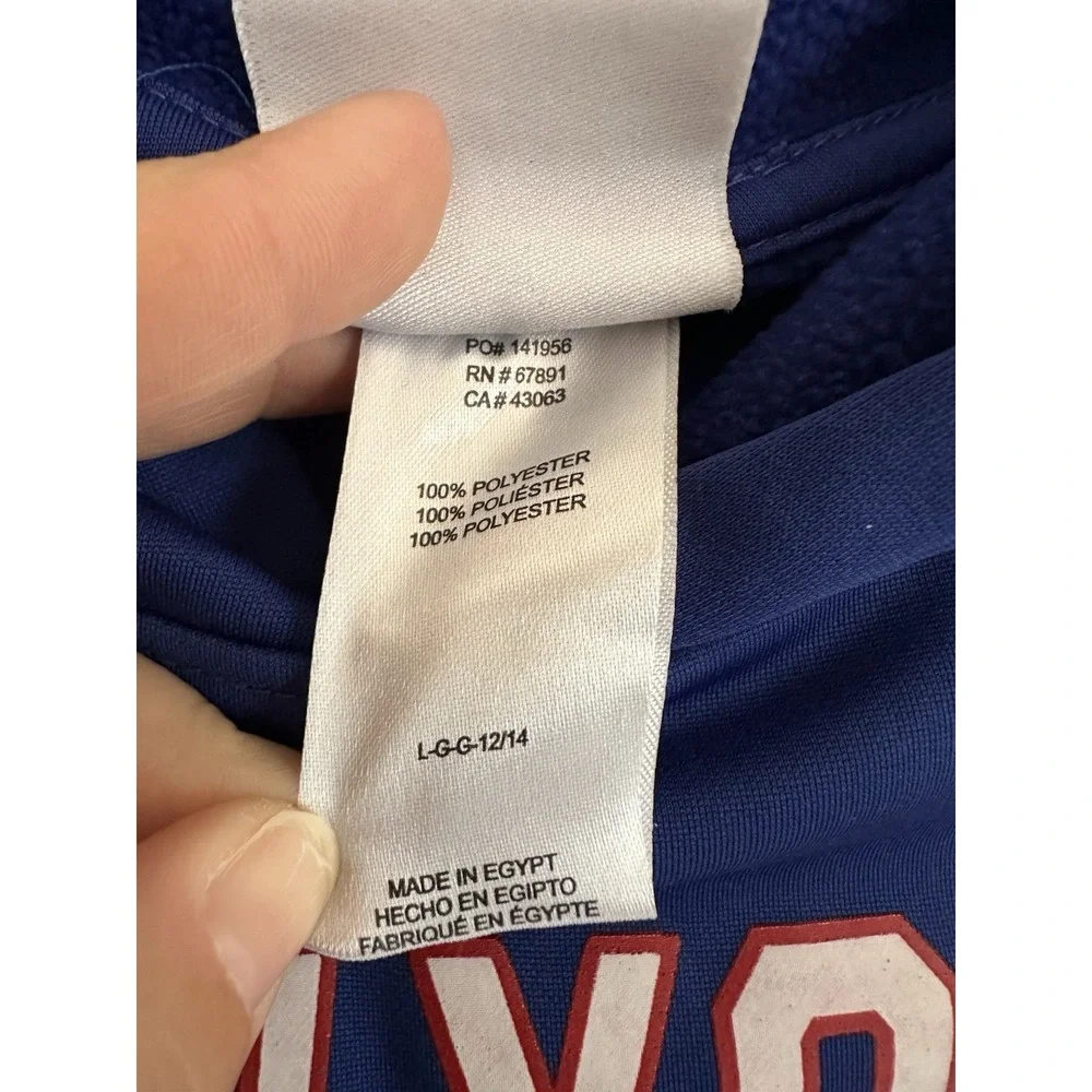 New York Giants Blue NFL Team Apparel Kids Hooded Sweatshirt Size Youth Large - Picture 5 of 9